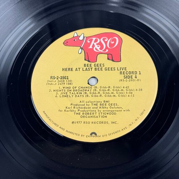Bee Gees Here At Last... Bee Gees... Live 2xLP Vinyl 1977 RSO Records RS-2-3901 - Picture 5 of 16